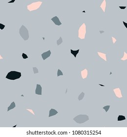 Seamless abstract terrazzo pattern. Stone texture.