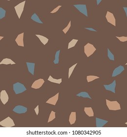 Seamless abstract terrazzo pattern. Stone texture.