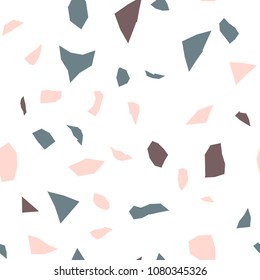 Seamless abstract terrazzo pattern. Stone texture.