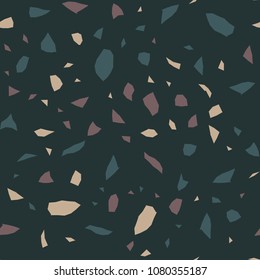 Seamless abstract terrazzo pattern. Stone texture.