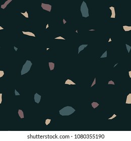 Seamless abstract terrazzo pattern. Stone texture.