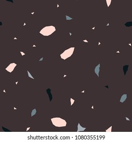 Seamless abstract terrazzo pattern. Stone texture.
