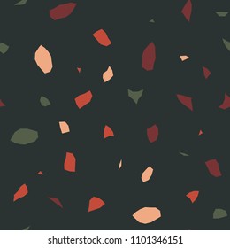 Seamless abstract terrazzo pattern. Stone texture.
