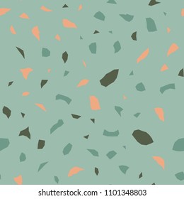 Seamless abstract terrazzo pattern. Stone texture.