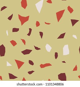 Seamless abstract terrazzo pattern. Stone texture.