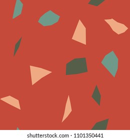 Seamless abstract terrazzo pattern. Stone texture.