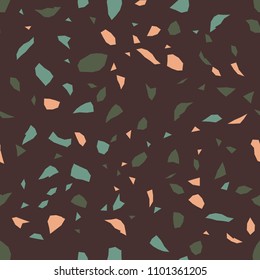 Seamless abstract terrazzo pattern. Stone texture.
