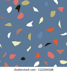 Seamless abstract terrazzo pattern. Stone texture.