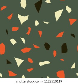 Seamless abstract terrazzo pattern. Stone texture.