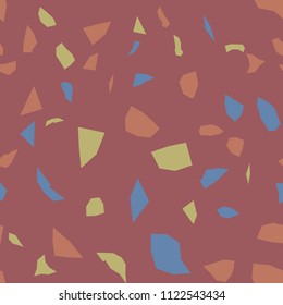 Seamless abstract terrazzo pattern. Stone texture.