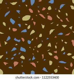 Seamless abstract terrazzo pattern. Stone texture.