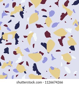 Seamless abstract terrazzo pattern. Stone texture.