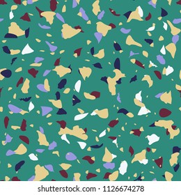 Seamless abstract terrazzo pattern. Stone texture.