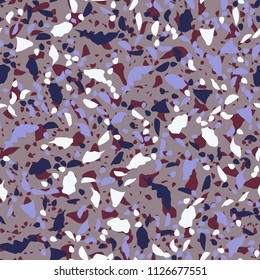 Seamless abstract terrazzo pattern. Stone texture.
