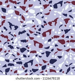 Seamless abstract terrazzo pattern. Stone texture.