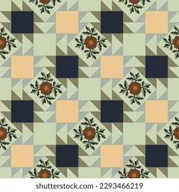 Seamless abstract textile colorful pattern. Simple flat modern drawing. Vector design for fashion print and backgrounds. 