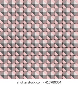 seamless abstract texture 3D pyramid with pastel pink shadow in the vector, for print textiles or design