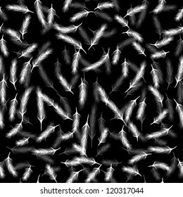 seamless abstract texture with bird feathers. Vector illustration