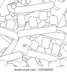 Seamless abstract texture. Black and white repeating background