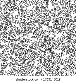 Una textura abstracta sin inconvenientes. Fondo de repetición en blanco y negro
