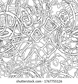 Nahtlose abstrakte Textur. Schwarz-Weiß-Hintergrund