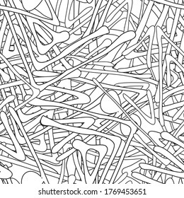 Seamless abstract texture. Black and white repeating background