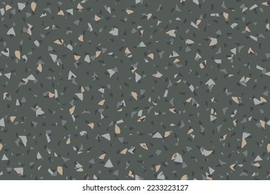 Textura abstracta perfecta. Fondo de Piedra de mosaico gris. Patrón italiano de rock de mármol. Vidrio Irregular Sin Marea Arte. Diseño de Terrazzo Veneciano Terrazo Negro. Material de mármol de color Terrazzo.