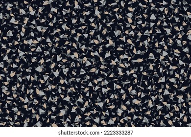 Seamless Abstract Texture. Vector Rock Italian Pattern. Gray Mosaic Stone Background. Terrazzo Floor Trendy Pattern. Glass Concrete Irregular Art. Floor Venetian Print Marble Terrazzo Terrazo Design.