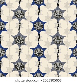 Fondo texturizado abstracto sin fisuras. Patrón étnico Ikat, tela de la alfombra ornamento nativo textil, patrón chino, diseño de Ilustración vectorial de Fondo de pantalla.
