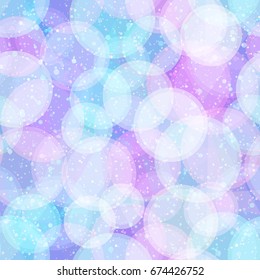 Seamless Abstract Tile Background, Colorful Geometrical Figures, Circles and Rings. Eps10, Contains Transparencies. Vector