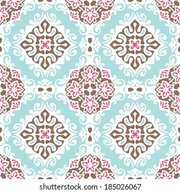 Seamless abstract tiled pattern vector