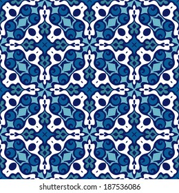 Seamless abstract tiled pattern vector