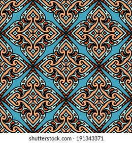 Seamless abstract tiled pattern vector