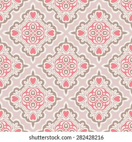 Seamless abstract tiled pattern vector
