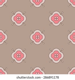 Seamless abstract tiled pattern vector