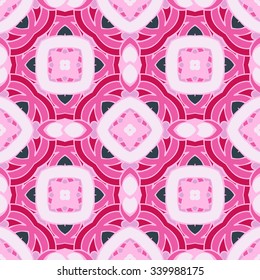 Seamless abstract tiled pattern vector. Geometric classical damask ornament