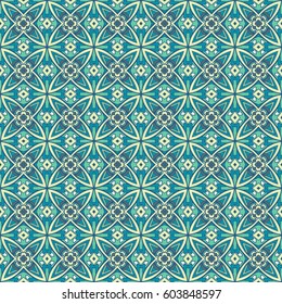 Seamless abstract tiled pattern vector. Geometric classical damask ornament