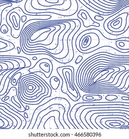 Seamless abstract topography map. Seamless pattern can be used for wallpaper, pattern fills, web page background,surface textures. Contour map with grunge texture. Easy to edit.