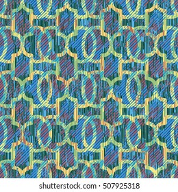 Seamless abstract trellis pattern