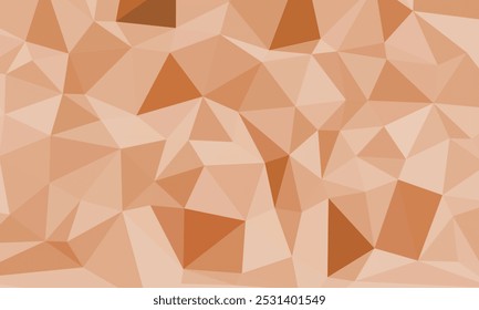 Seamless abstract triangle pattern background on light brown color. Illusion geometric design