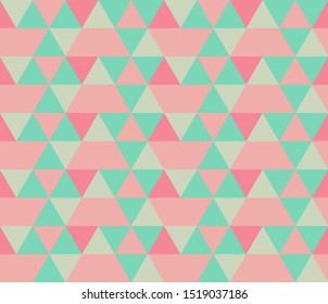 Seamless abstract triangle textile pattern. Multicolor modern stylish background cover geometric shapes.