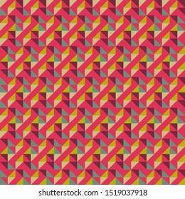 Seamless abstract triangle textile pattern. Multicolor modern stylish background cover geometric shapes.