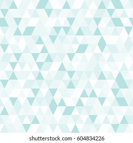 Seamless abstract triangle vector background pattern light green