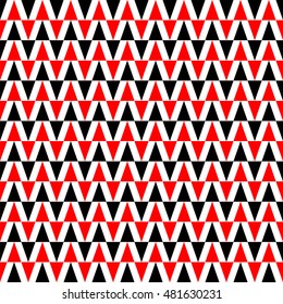 Seamless abstract triangle vector pattern texture wallpaper in red and black