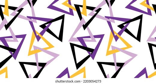 Seamless abstract triangles chain pattern. Vector Illustration.