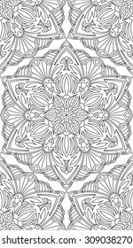 Seamless Abstract Tribal Black-White Pattern. Hand Drawn Ethnic Texture. Vector Illustration.