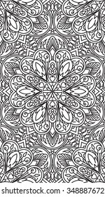 Seamless Abstract Tribal Black-White Pattern. Hand Drawn Ethnic Texture. Vector Illustration.