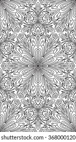 Seamless Abstract Tribal Black-White Pattern. Hand Drawn Ethnic Texture. Vector Illustration.