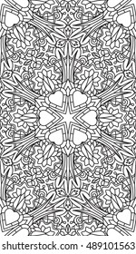 Seamless Abstract Tribal Black-White Pattern. Hand Drawn Ethnic Texture. Vector Illustration.