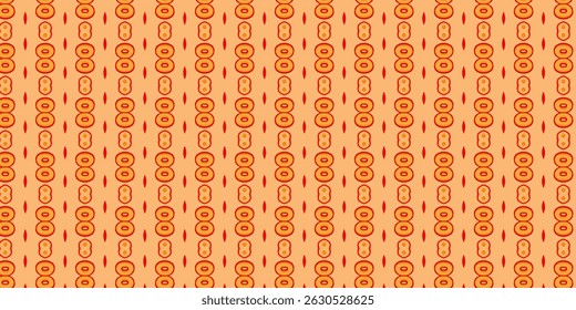 Seamless Abstract Tribal Geometric Pattern in Warm Tones